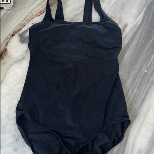 Women’s Sz 8 Lands' End Black One Piece Bodysuit